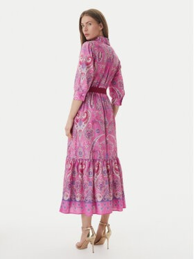 Luisa Spagnoli Sukienka koszulowa Pampa 543211 Różowy Regular Fit