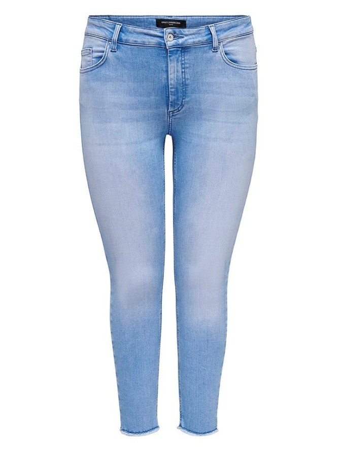 ONLY Carmakoma Dżinsy - Skinny fit - w kolorze błękitnym rozmiar: 44/L32