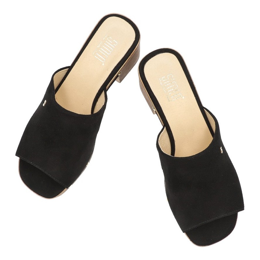 Czarne Klapki Simen Modne Obuwie Damskie W Stylu Boho