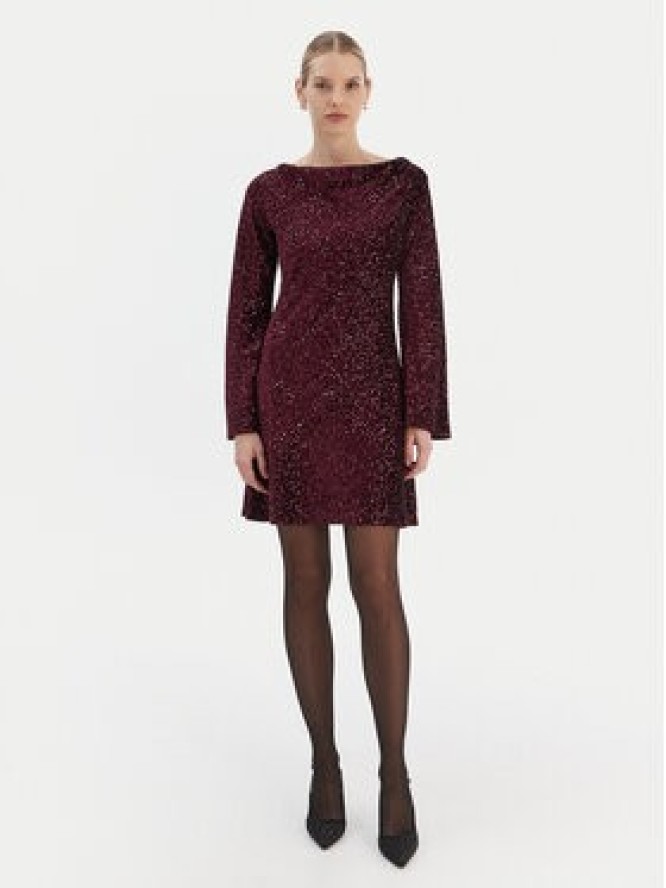 Rinascimento Sukienka koktajlowa CFC0126781003 Bordowy Regular Fit