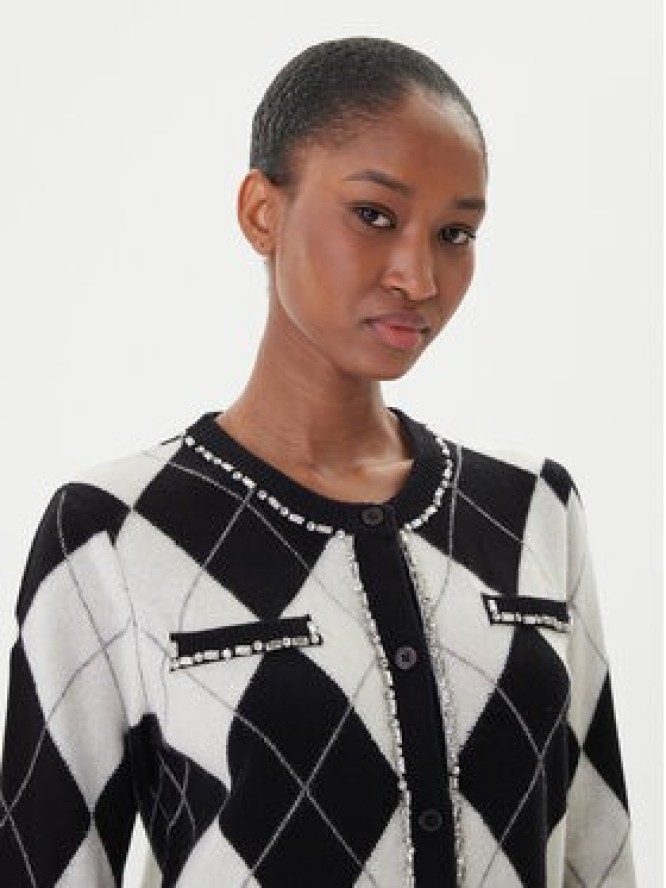 ICONA Kardigan RI5KT007 Czarny Regular Fit