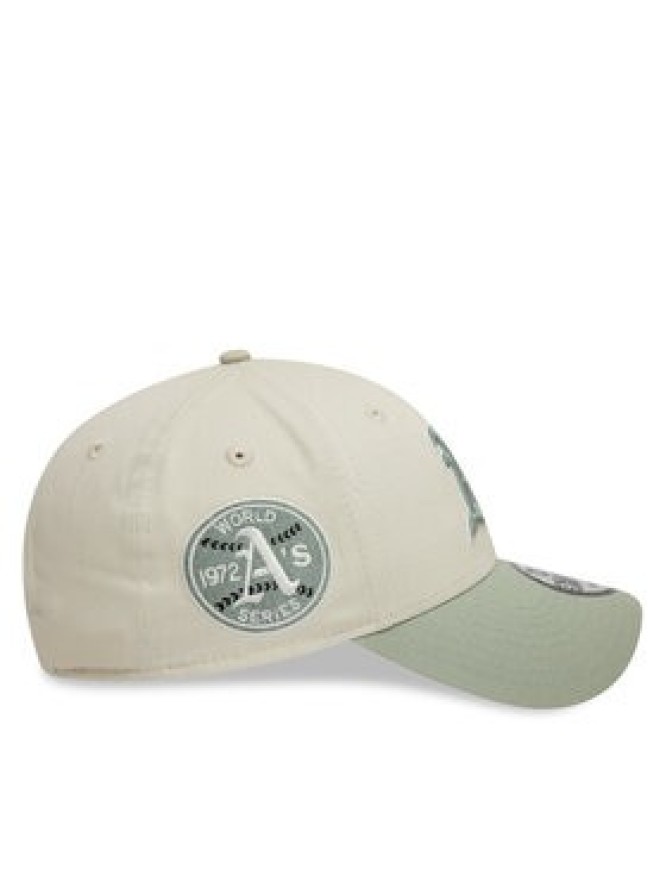New Era Czapka z daszkiem Oakland Athletics World Series Patch 9FORTY 60595244 Beżowy