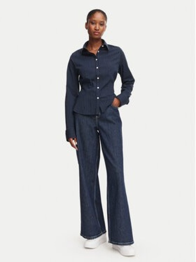 Guess Jeans Jeansy W6YA01 D1178 Granatowy Wide Leg