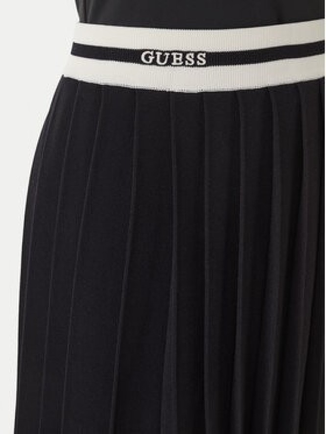 Guess Spódnica plisowana V6GD04 Z0649 Czarny Regular Fit