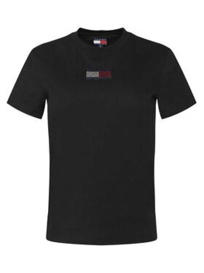 Tommy Jeans T-Shirt Party Flag DW0DW21965 Czarny Regular Fit