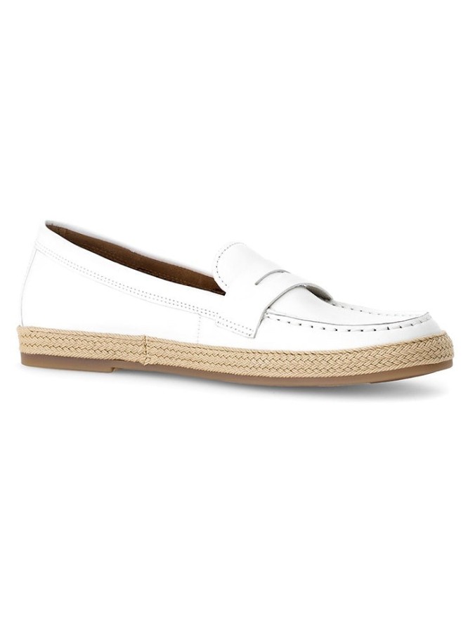 Gabor Skórzane mokasyny w kolorze białym rozmiar: 37