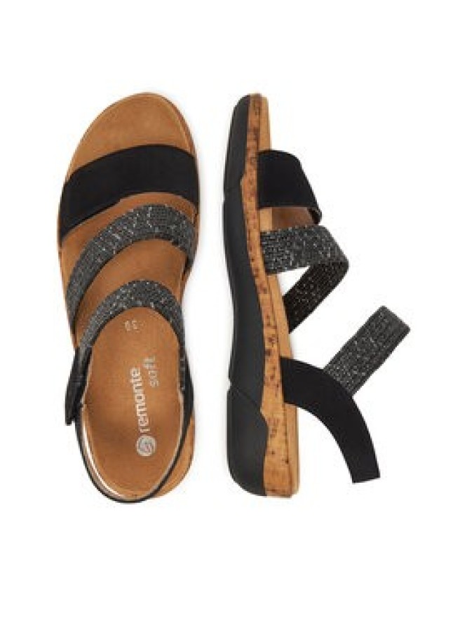 Remonte Sandały R6861-02 Czarny