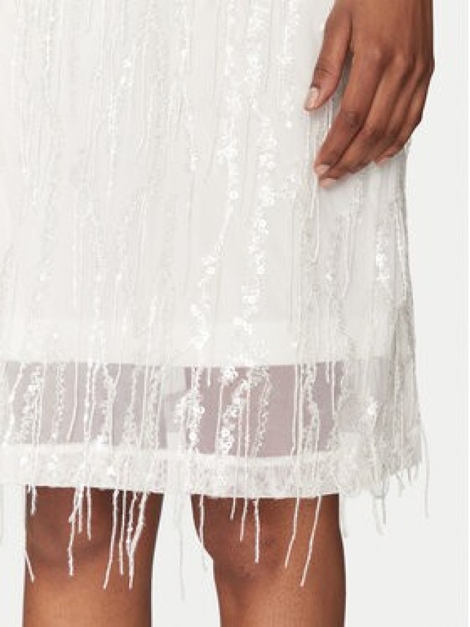 YAS Sukienka koktajlowa Bolina 26036529 Biały Slim Fit