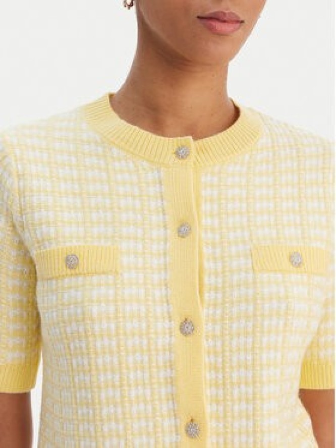 Morgan Kardigan 261-MIRES Żółty Slim Fit