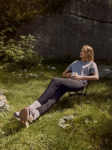 4F Legginsy z prążkowanej dzianiny damskie - czarne XL