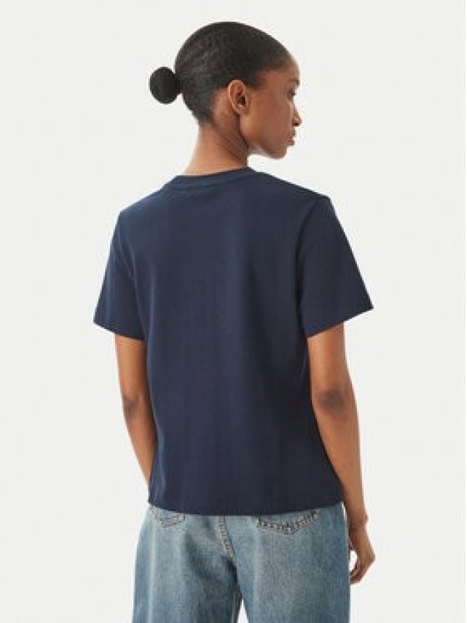 Tommy Hilfiger T-Shirt Logo Interlock WW0WW48707 Granatowy Regular Fit