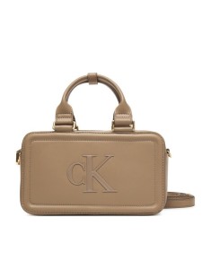 Calvin Klein Torebka Bold Ck Elongated Mini Tote LV04F3411G Beżowy