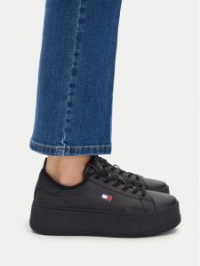 Tommy Jeans Sneakersy Platform Logo Sneaker EN0EN02961 Czarny