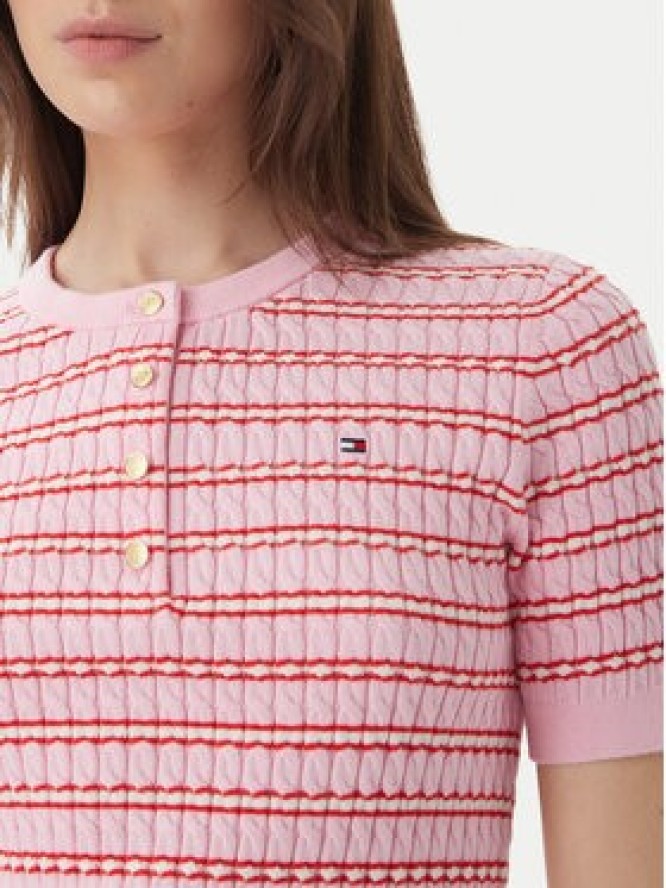 Tommy Hilfiger Sweter WW0WW49613 Różowy jasny Slim Fit