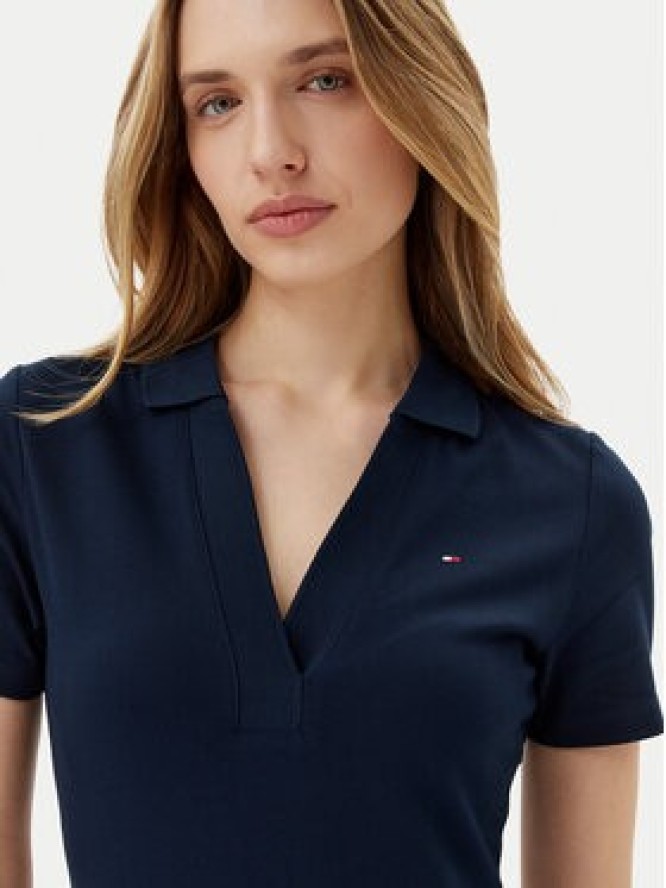 Tommy Hilfiger Sukienka codzienna WW0WW42567 Granatowy Slim Fit