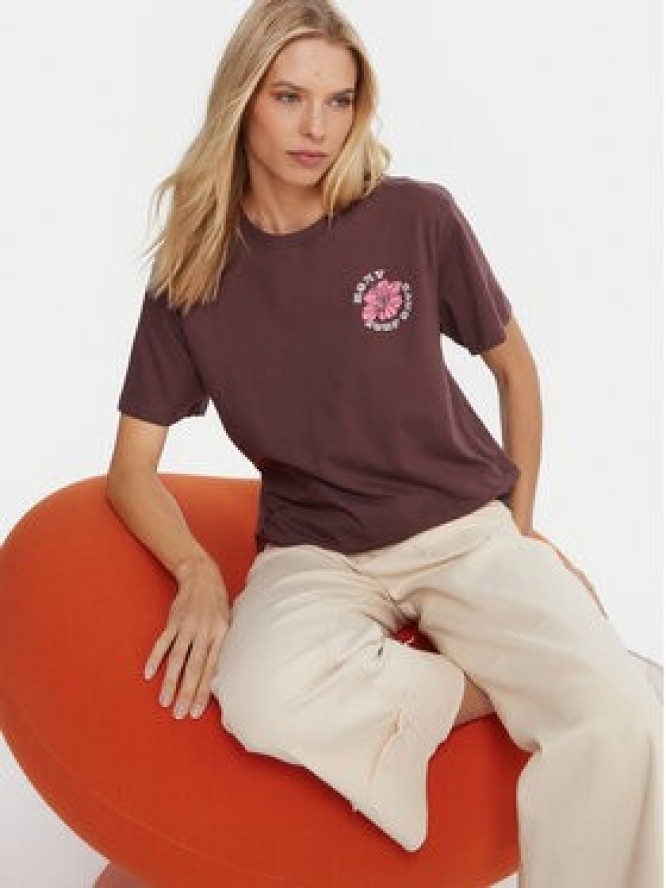 Roxy T-Shirt Hangloose The Sky ERJZT06020 Fioletowy Regular Fit