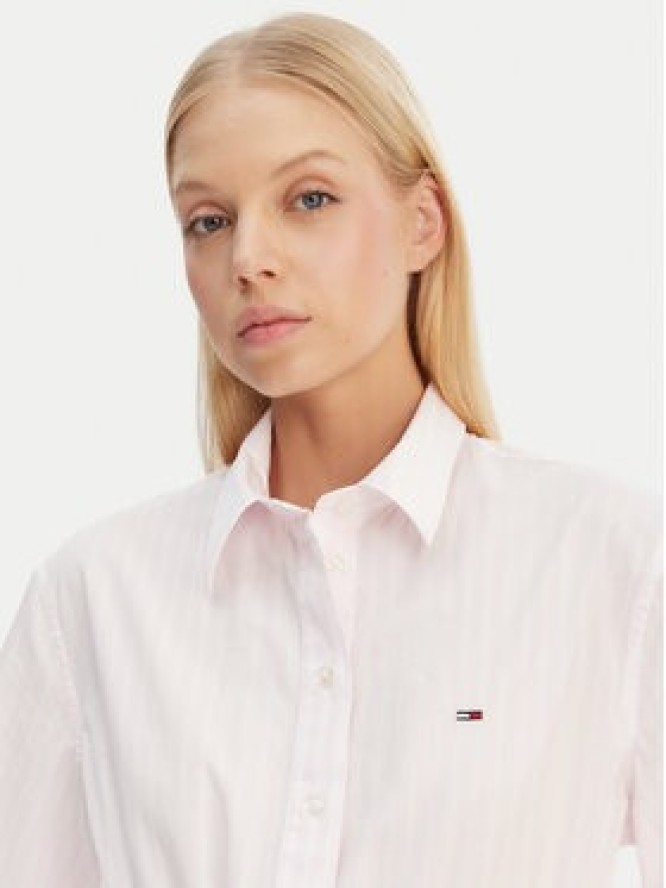 Tommy Jeans Sukienka koszulowa DW0DW20617 Różowy Regular Fit