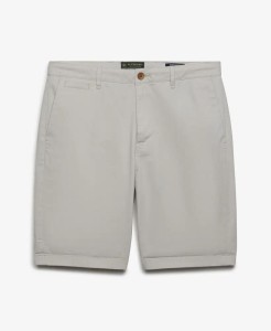 superdry Premium Regular Chino szorty Slim Fit – Rainy Day Grey
