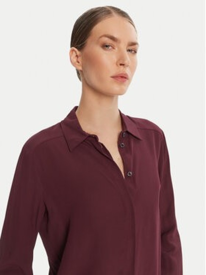 Patrizia Pepe Koszula 8C0761 A8I1 Bordowy Regular Fit
