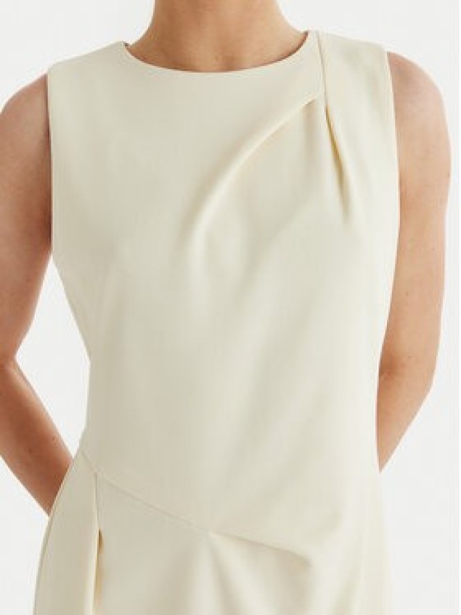 Calvin Klein Sukienka koktajlowa LV044F018G Beżowy Slim Fit