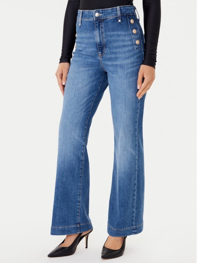 Guess Jeansy W5GA0P D5Q01 Niebieski Wide Leg