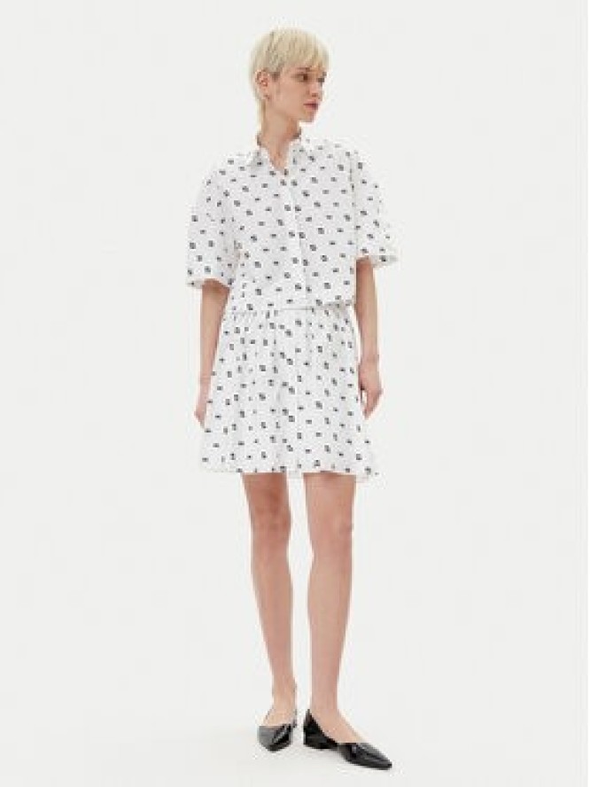 KARL LAGERFELD Spódnica trapezowa A2W12029 Biały Regular Fit