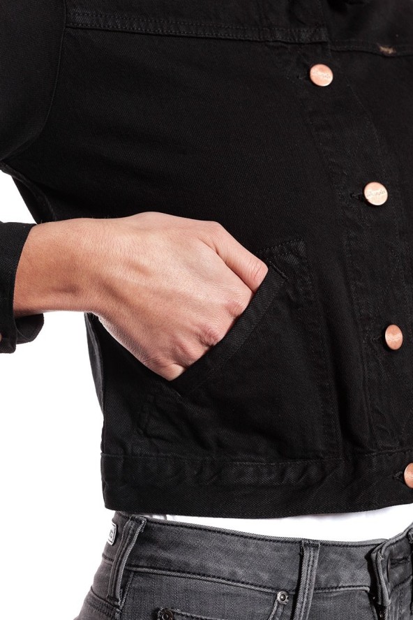 DAMSKA KURTKA JEANSOWA WRANGLER STAR JACKET BLACK STAR W413FG13D 112128773