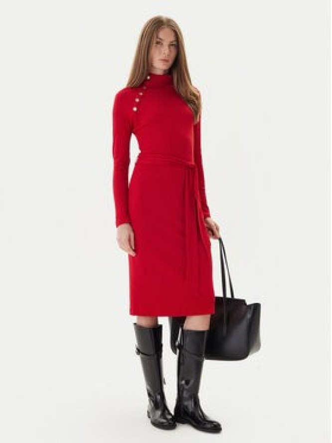 LAUREN RALPH LAUREN Sukienka dzianinowa 200980036002 Czerwony Slim Fit