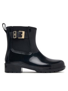 Tommy Hilfiger Kalosze Th Buckle Glossy Ankle Rain Boot FW0FW09543 Czarny