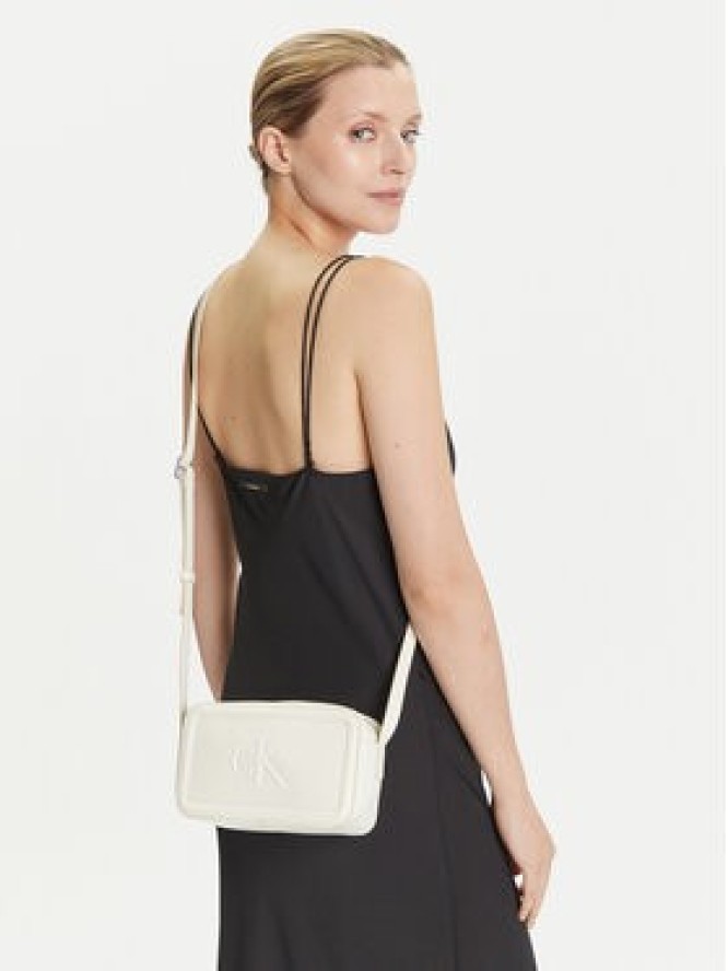 Calvin Klein Torebka Bold Ck Camera Bag LV04F3220G Biały
