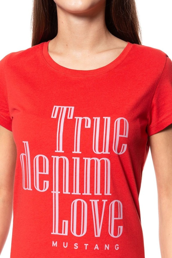 MUSTANG T SHIRT DAMSKI Alexia C Print Molten Lava 1008971 7179