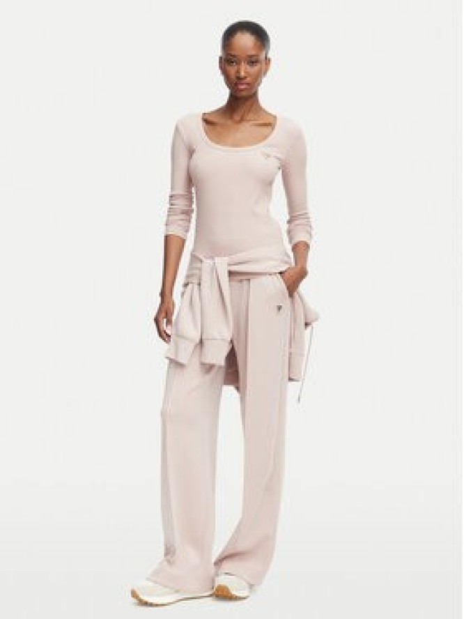 Guess Bluzka V4BP07 K8RT2 Różowy Slim Fit