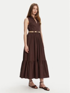 TWINSET Sukienka codzienna 251TT2101 Brązowy Regular Fit