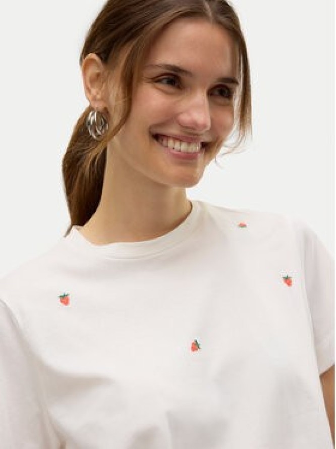 Vero Moda T-Shirt Solvei 10325318 Biały Regular Fit