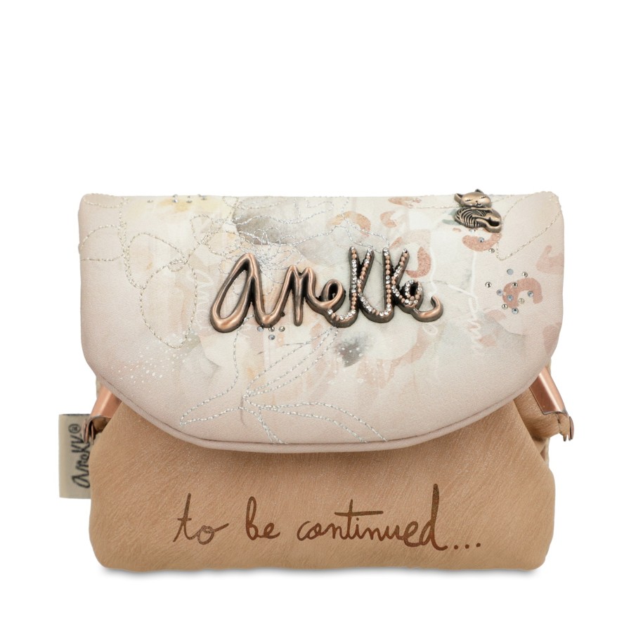 Beżowa Mała Damska Portmonetka Anekke