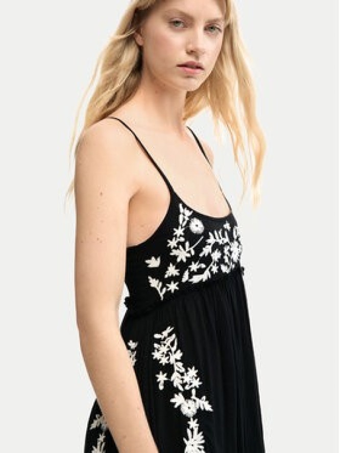 Desigual Sukienka letnia Cassatt 26SWVK42 Czarny Regular Fit