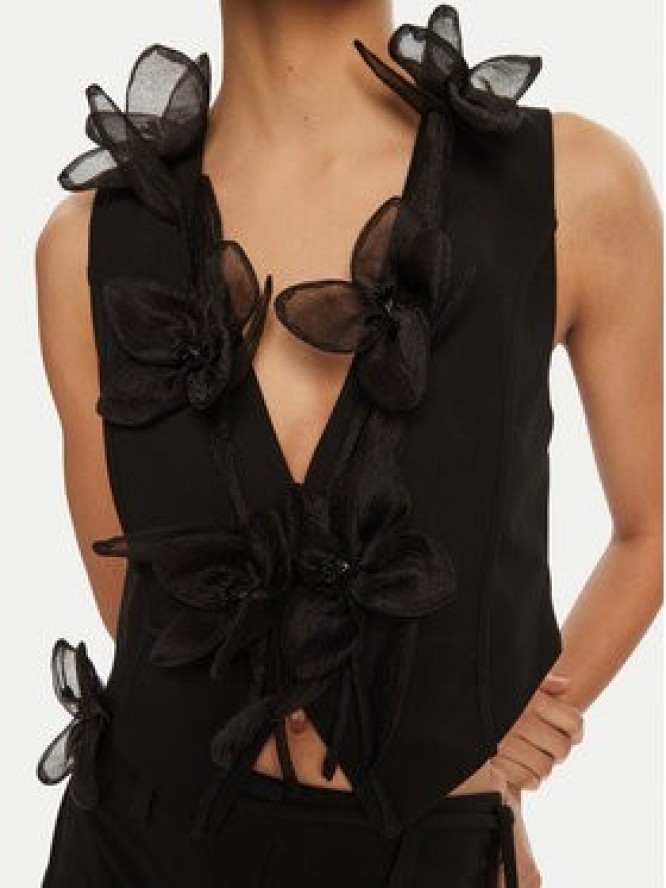 ROTATE Kamizelka 113589 Czarny Regular Fit