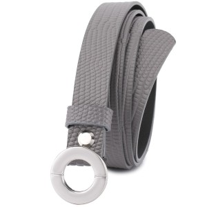 Pasek skórzany BELTIMORE r.80-95 cm O18 szary