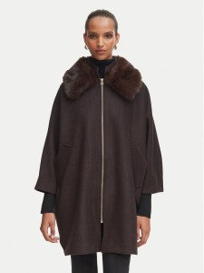 Rinascimento Płaszcz przejściowy CFC0130344003 Brązowy ciemny Oversize