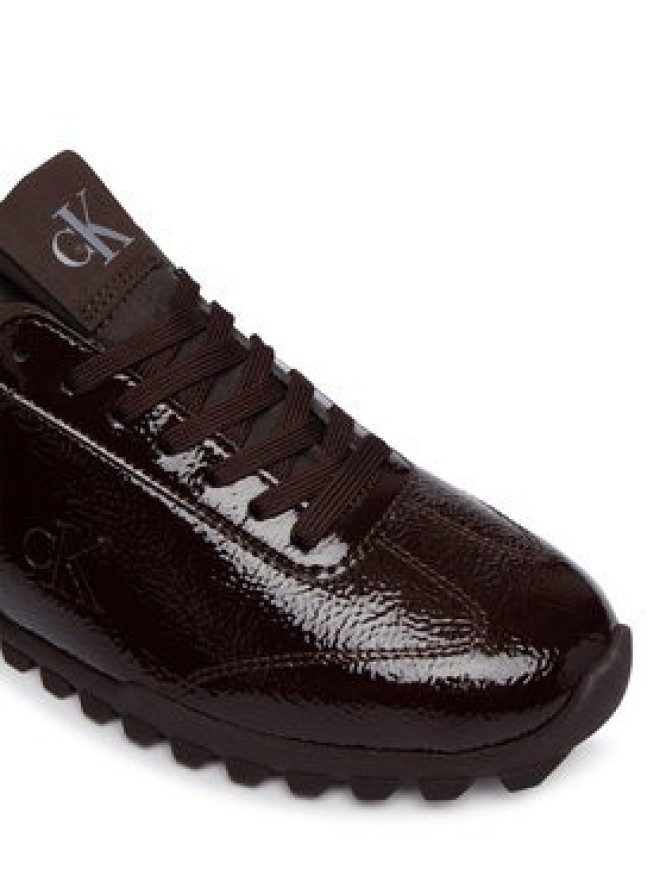Calvin Klein Sneakersy Low Profile Run Mg Pol Mix Mat HW0HW03284 Bordowy