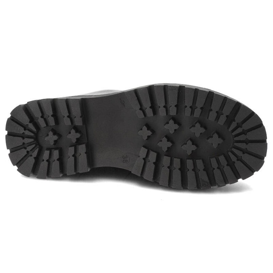 Czarne Botki Pollonus Ocieplane Buty Damskie