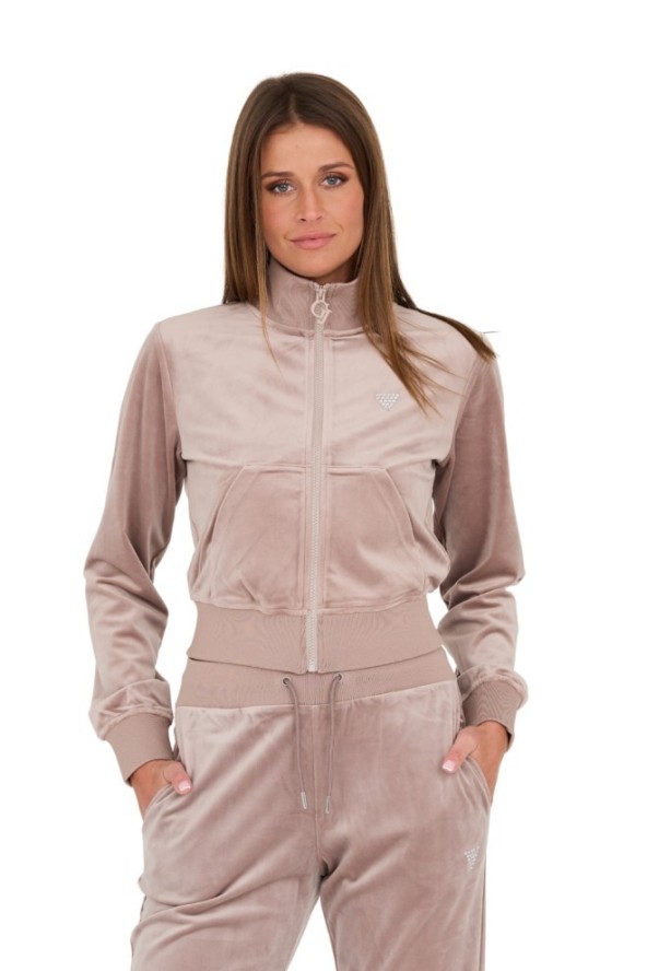 GUESS Beżowa damska bluza dresowa, Rozmiar M