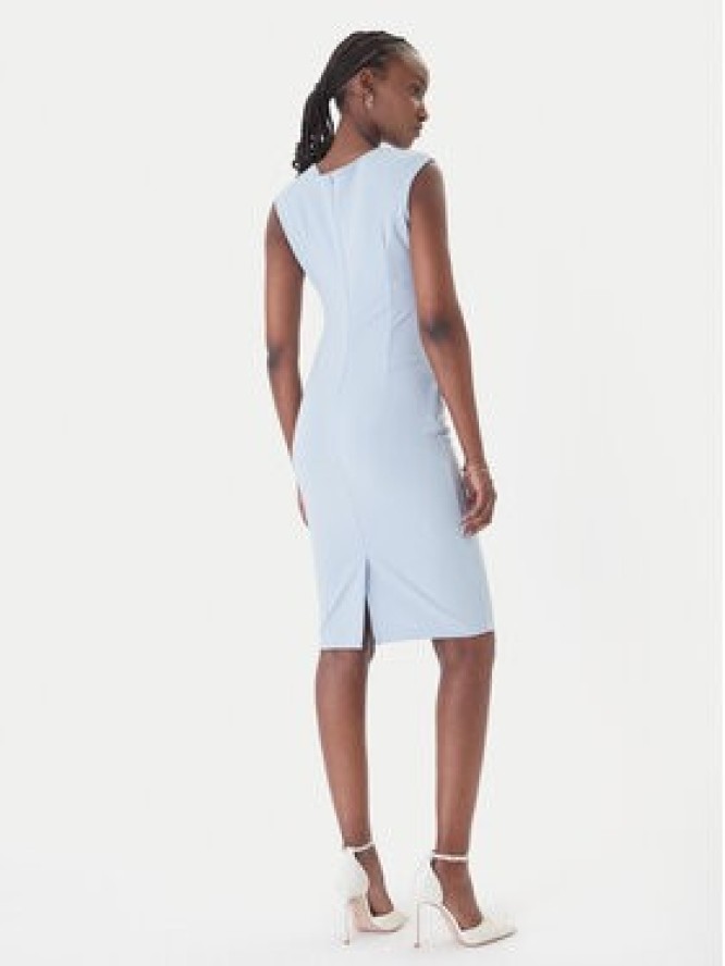 Rinascimento Sukienka koktajlowa CFC0127683003 Błękitny Slim Fit