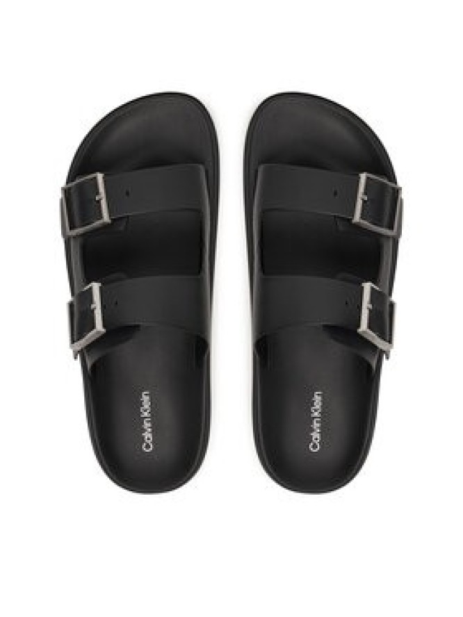 Calvin Klein Klapki City Sandal Buckle Lth HW0HW02885 Czarny