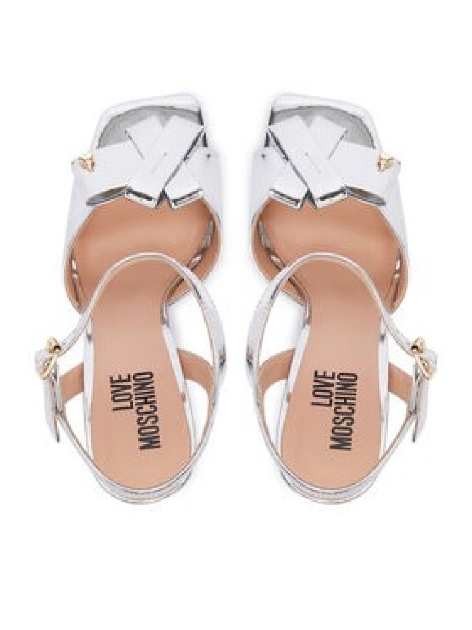 LOVE MOSCHINO Sandały JA16069G0OJE090B Srebrny