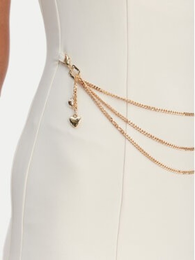 Fracomina Sukienka koktajlowa FR26SD2017W42901 Écru Slim Fit