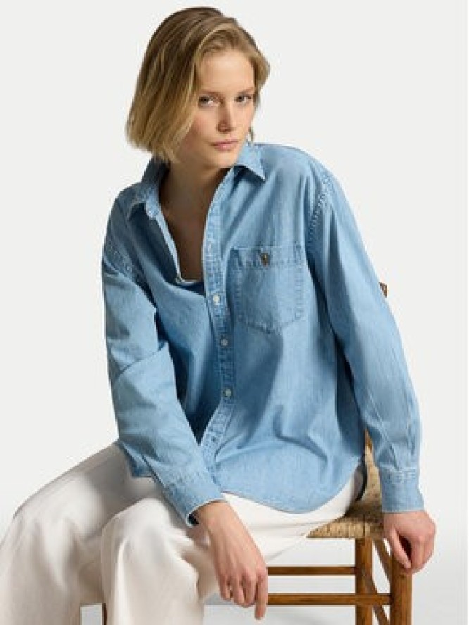 Polo Ralph Lauren Koszula jeansowa 211B17139001 Niebieski jasny Oversize