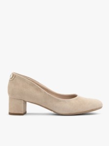 Beżowe czółenka na niskim słupku