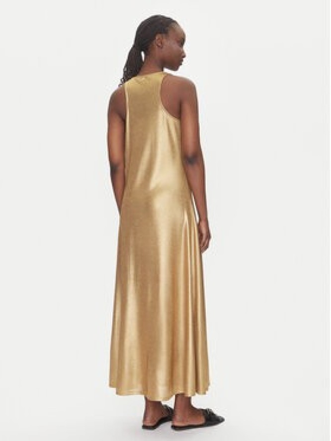 LOLA CASADEMUNT Sukienka letnia LS2516020 Złoty Relaxed Fit