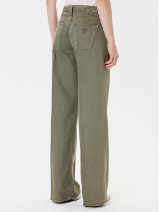 Guess Jeansy W5RA96 WFD53 Zielony Palazzo Fit